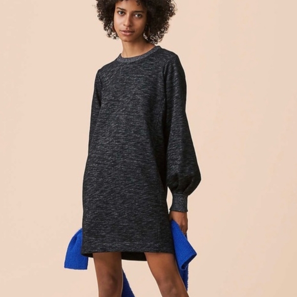 balloon sleeve sweatshirt dress